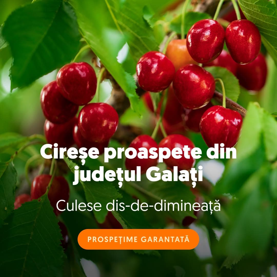 Supermarketul online Sezamo: Numărul clienților care cumpără cireșe a crescut cu 66%