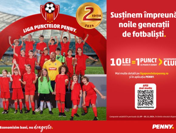 PENNY România lansează a doua ediție a programului Liga Punctelor PENNY, dedicat cluburilor sportive de copii, juniori și tineret