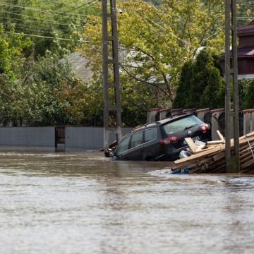 Inundații în sudul Moldovei: județul Galați, sub ape