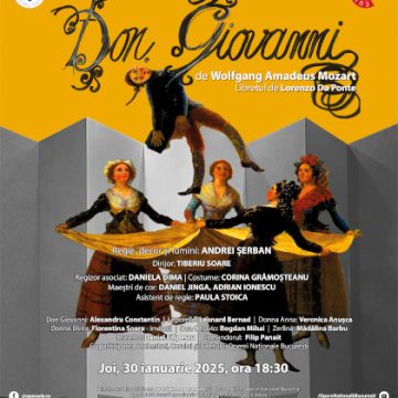 Final de ianuarie la Opera Națională București, cu o dublă reprezentație: „Don Giovanni” de Mozart