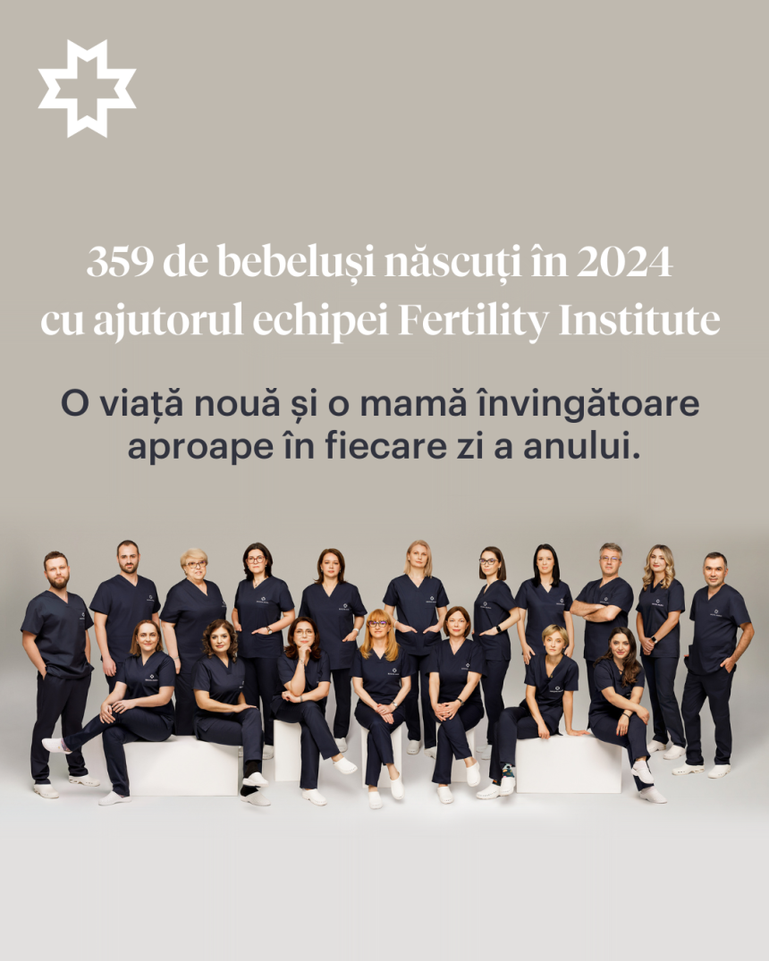 În 2024, 1 copil pe zi s-a născut datorită procedurilor FIV de la Fertility Institute, fosta Columna