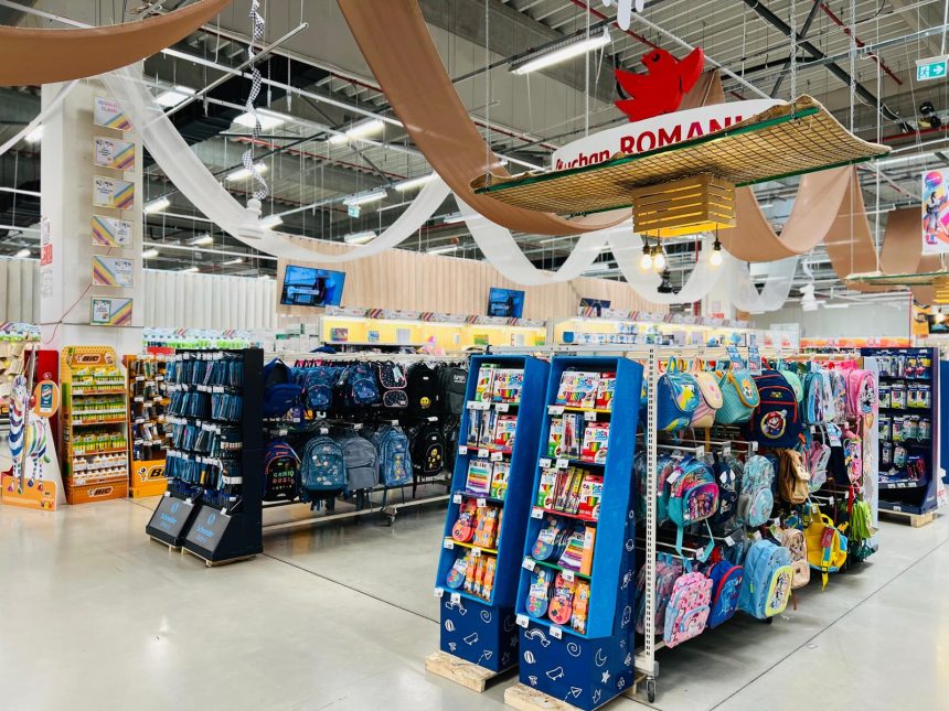 Auchan BTS (1) Back to School la Auchan cu peste 2.000 de articole esențiale la prețuri mici și o campanie de reciclare cu reduceri la rechizite