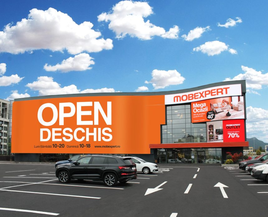 Din 23 octombrie, Mobexpert inaugurează cel mai mare magazin de mobilier și decorațiuni din Transilvania în zona comercială Coresi din Brașov