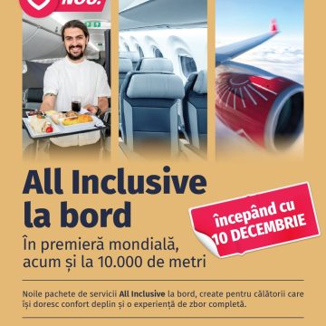 Servicii All Inclusive la bord, în premieră pe zborurile AnimaWings