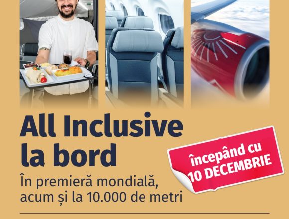 Servicii All Inclusive la bord, în premieră pe zborurile AnimaWings
