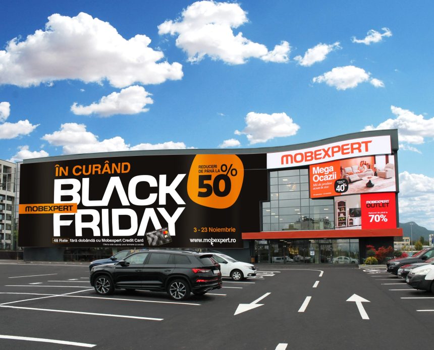 Black Friday spectaculos la Mobexpert: paturi de la 998 de lei, reduceri de până la 75% în Outlet
