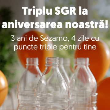 Sezamo aniversează 3 ani și sărbătorește cu triplu SGR și reduceri de până la 70%