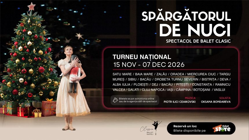 Spargatorul de nuci - Landscape „Spărgătorul de Nuci” – un turneu de poveste pentru întreaga familie, aduce magia baletului în întreaga țară (15 noiembrie – 15 decembrie 2026)