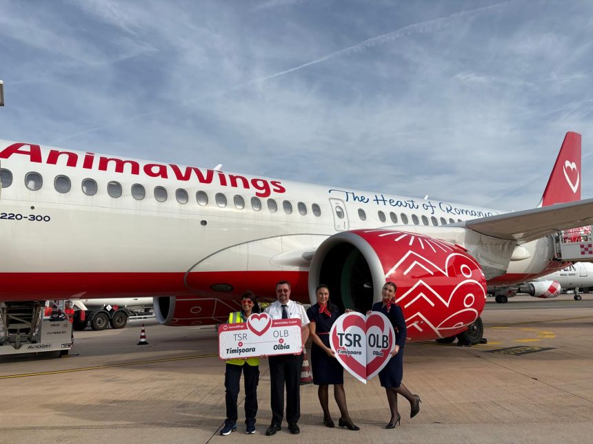 AnimaWings inaugurează noi rute directe către Olbia și Salonic din Cluj-Napoca, Timișoara și Iași