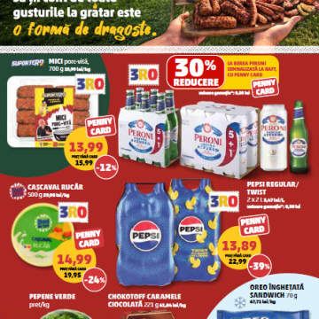 PENNY România: oferte la fructe și legume de sezon, produse pentru grătar din gama Hanul Boieresc și o selecție cu specific mexican și spaniol