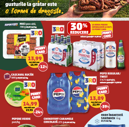 PENNY România: oferte la fructe și legume de sezon, produse pentru grătar din gama Hanul Boieresc și o selecție cu specific mexican și spaniol