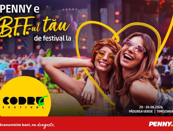 KV CODRU Festival x PENNY PENNY e BFF-ul tău de distracție la CODRU Festival 2026 Trei zile de muzică, natură și energie pozitivă