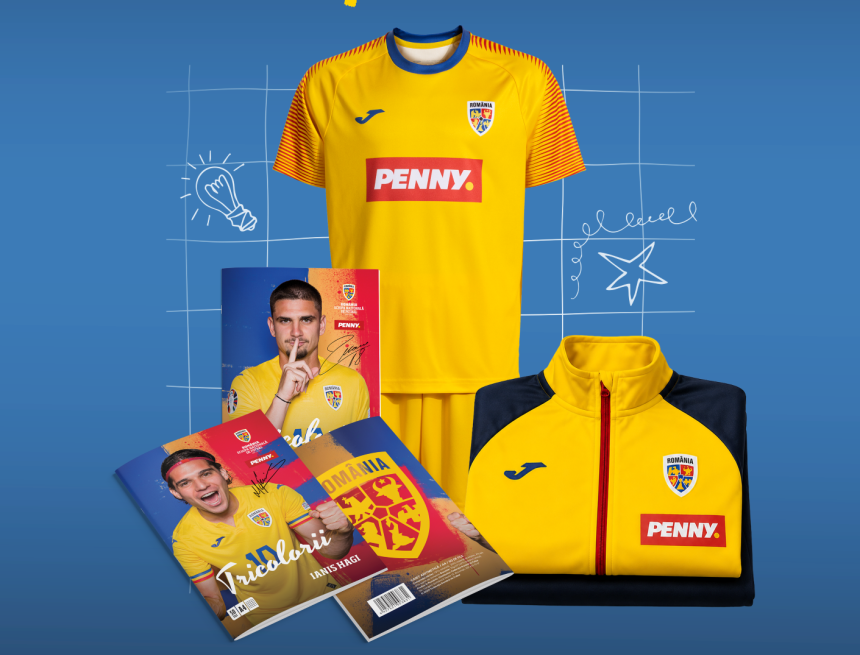 KV_articole PENNY x FRF PENNY și FRF aduc spiritul Echipei Naționale mai aproape de fani prin rechizitele „Tricolorii” și echipamentele sportive de suporter