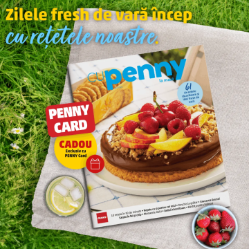 Revista cu PENNY la masa PENNY lansează ediția de vară a revistei „Cu PENNY la masă”, cu 61 de rețete și idei răcoritoare pentru sezonul cald